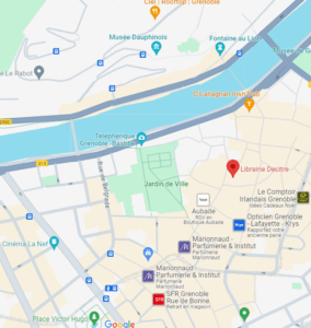 carte du jardin de Ville à Grenoble